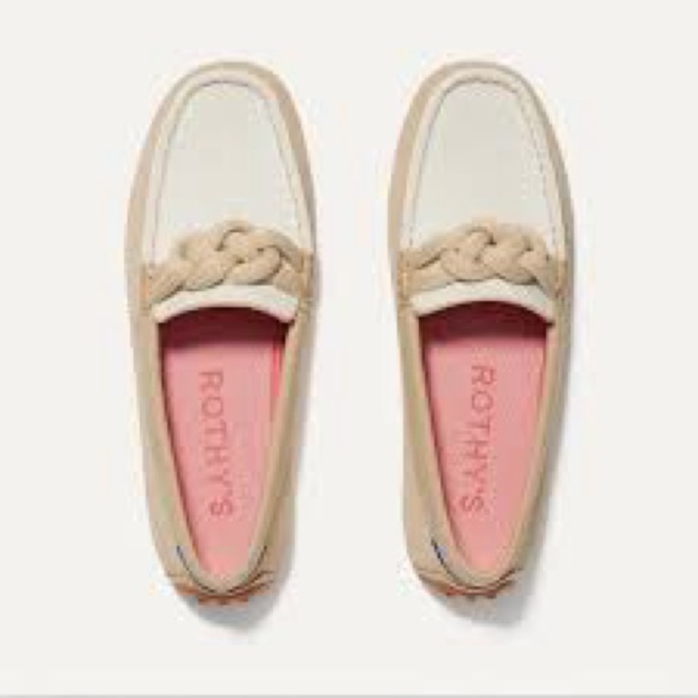 Rothy's Driver Women's Beige & Cream Braided Loafer